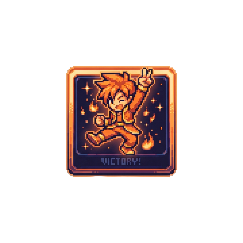 A Orange Victory Skin Emote Dance on Screen
