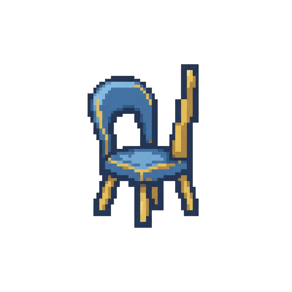 A Stylish Side-chair Freeze Holding One Leg Extended Straight Up