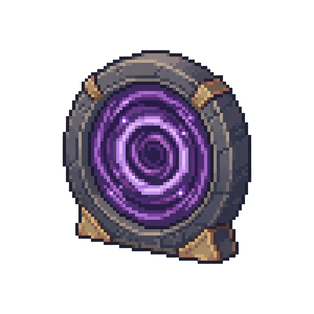 A Swirling Purple Wormhole Gate