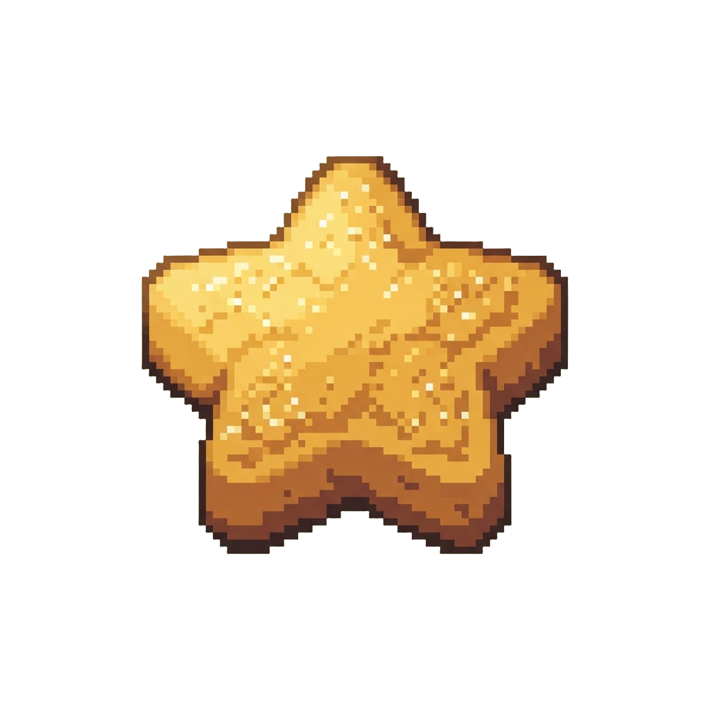 A Giant Sparkling Golden Star Biscuit