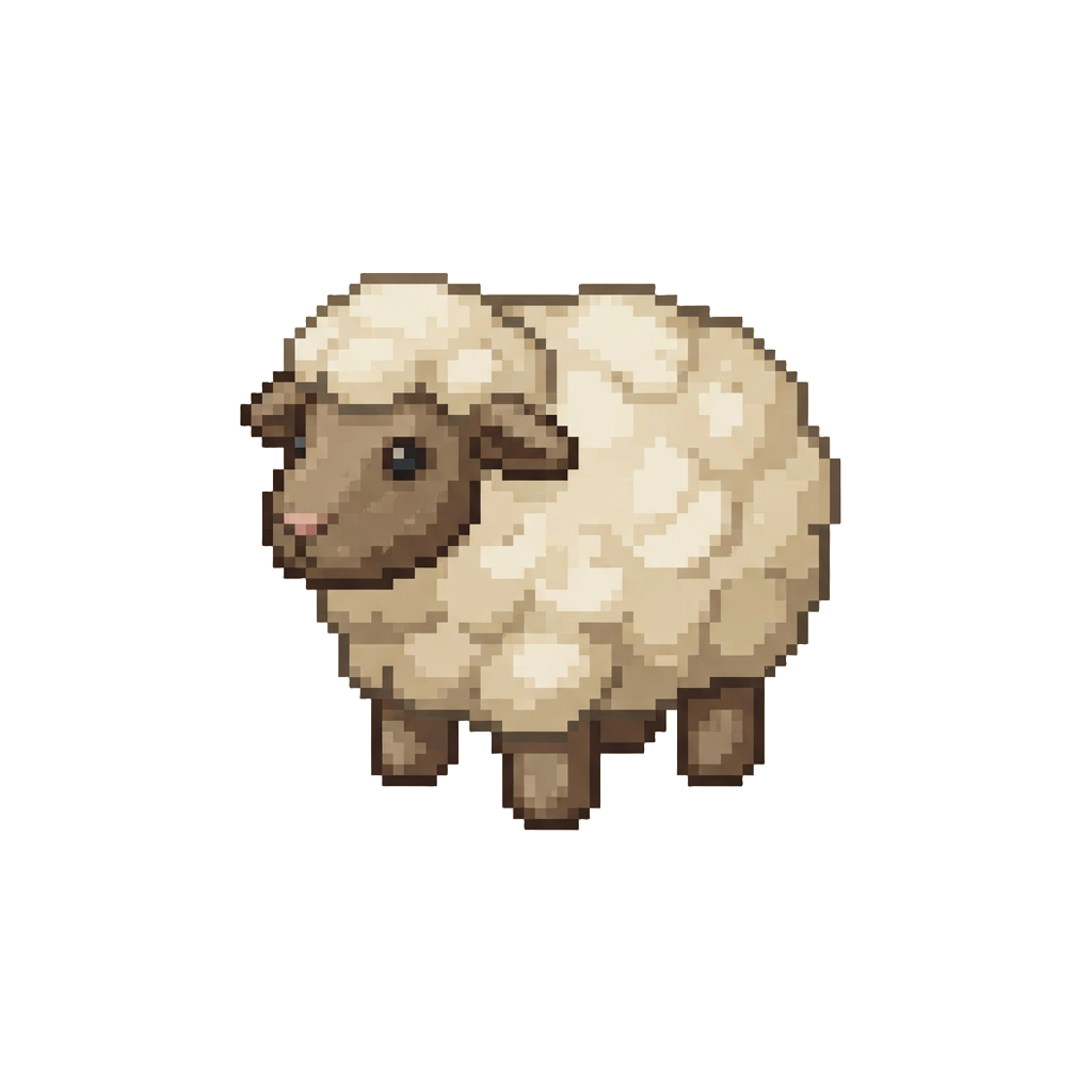 A Sheep-shaped Clay Sculpture That Wobbles