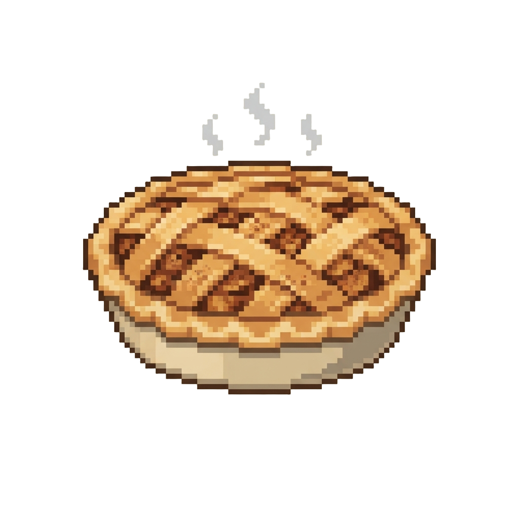 A Fresh Steaming Apple Pie with Woven Lattice Crust