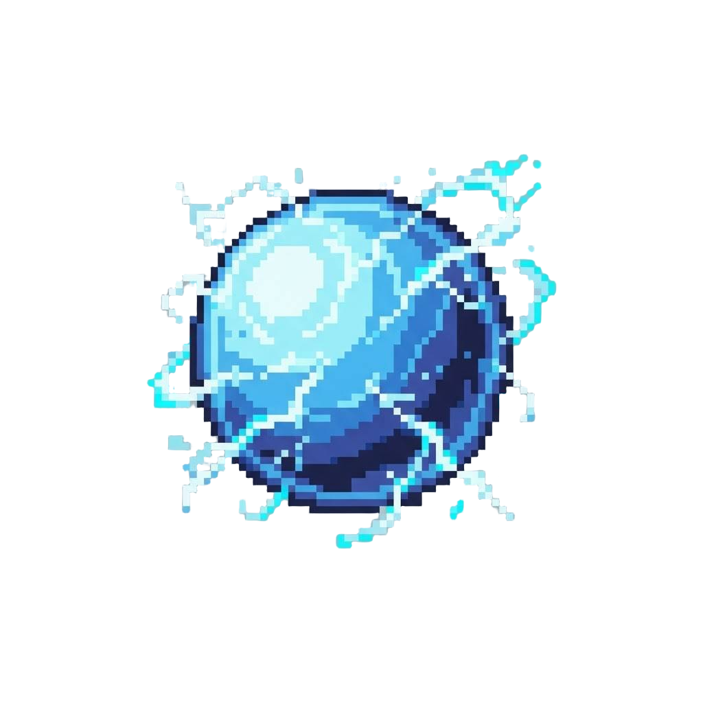 A Crackling Sphere of Azure Ball-lightning Orbiting Their Shoulders