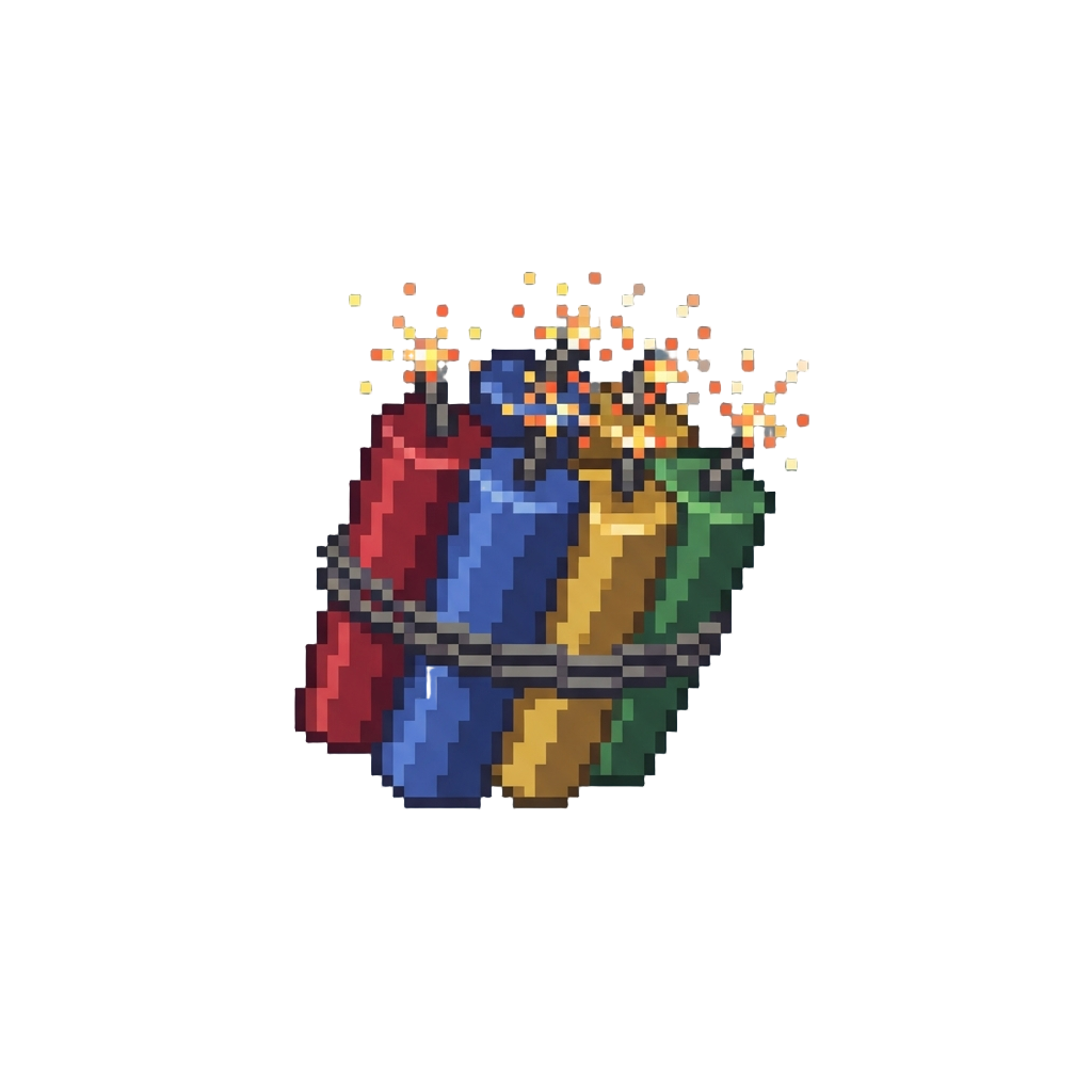 A Cluster of Fizzing Micro-fireworks