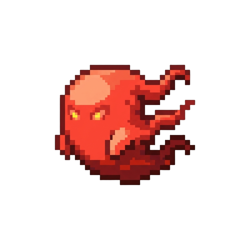 A Glowing Red Floating Phantom