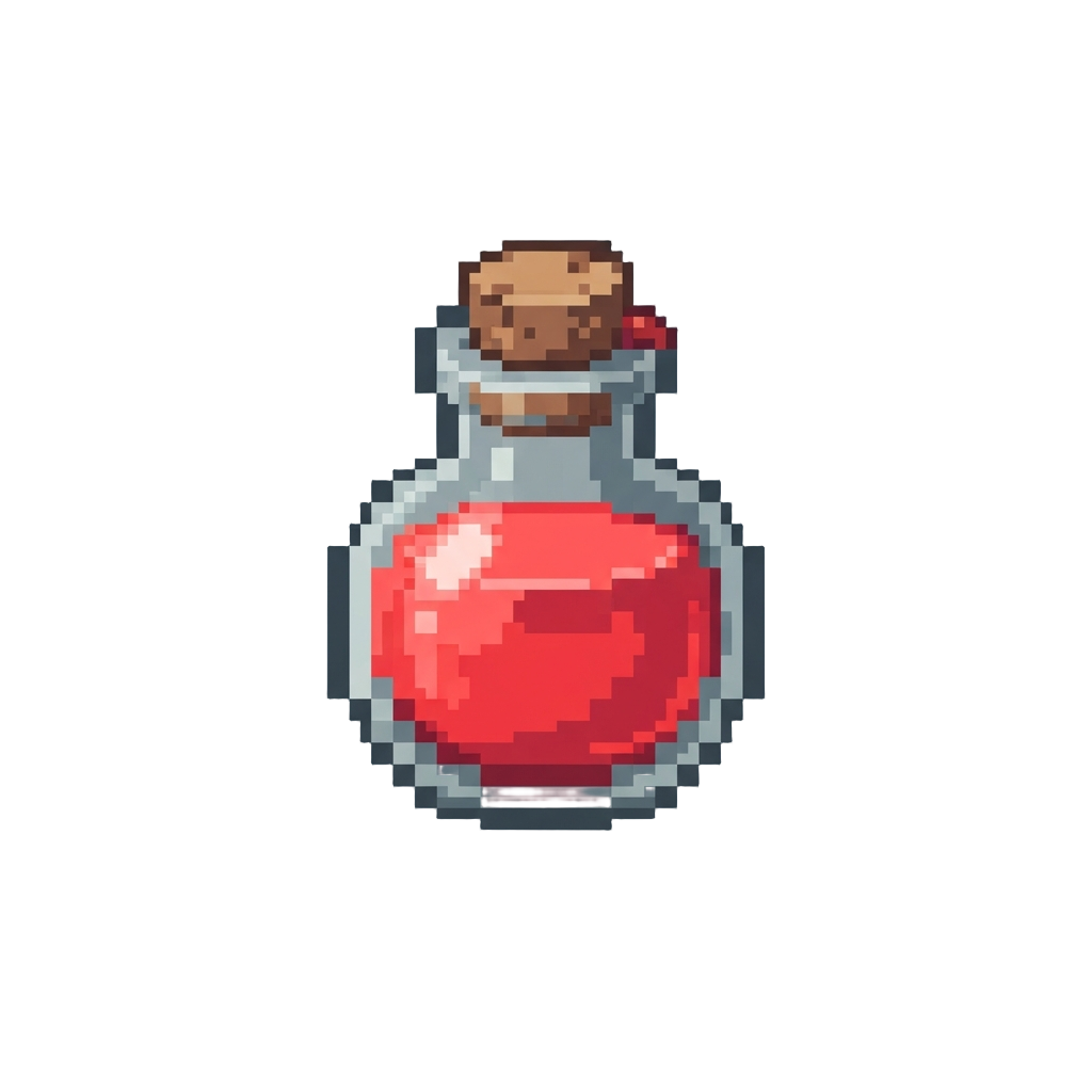 A Glowing Health Potion
