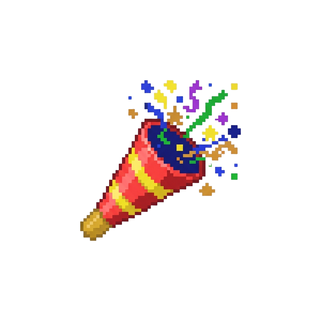 A Tiny Party-horn Confetti Blast