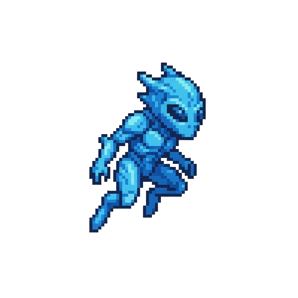 An Electric Blue Agility Alien