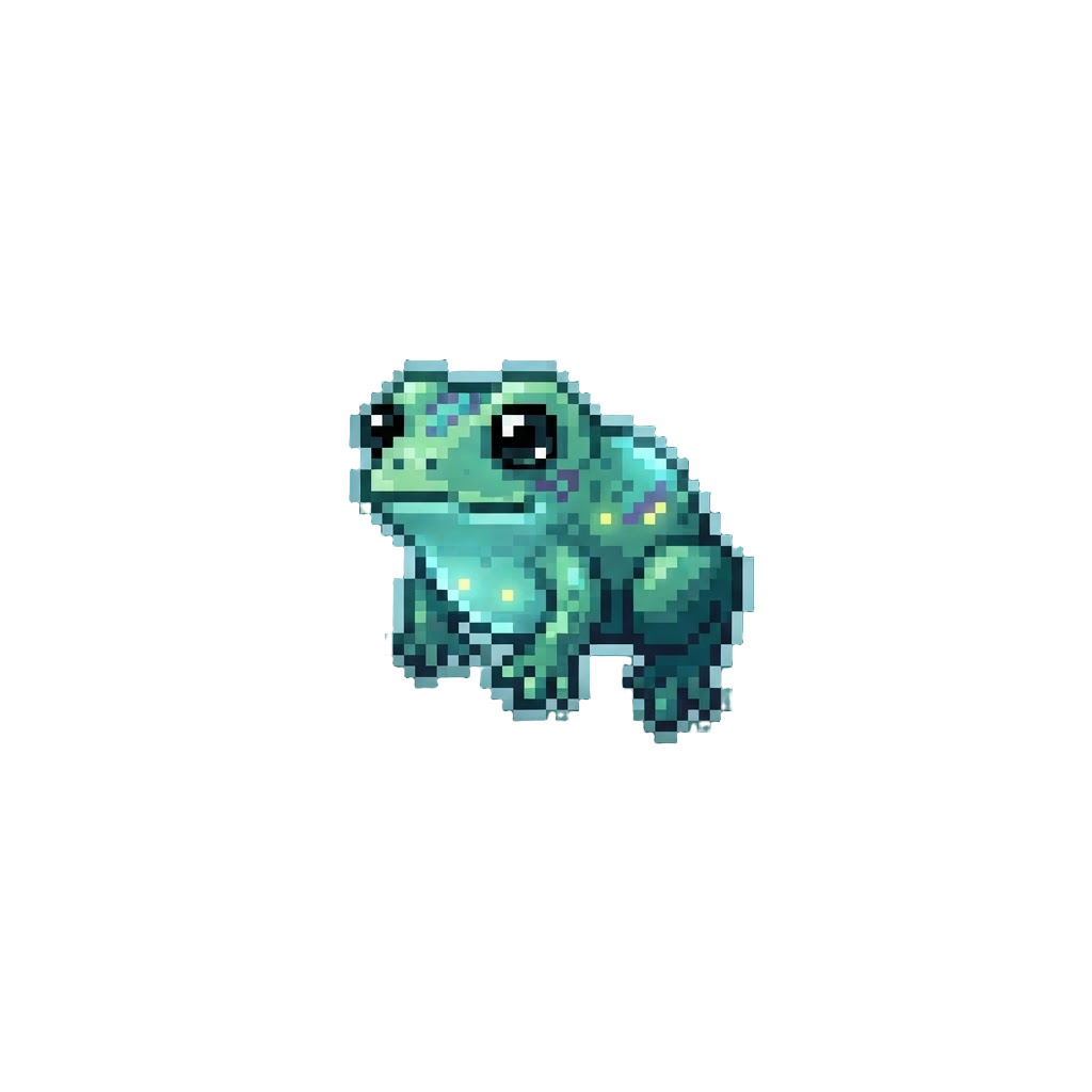 A Tiny Glowing Floating Frog Alien