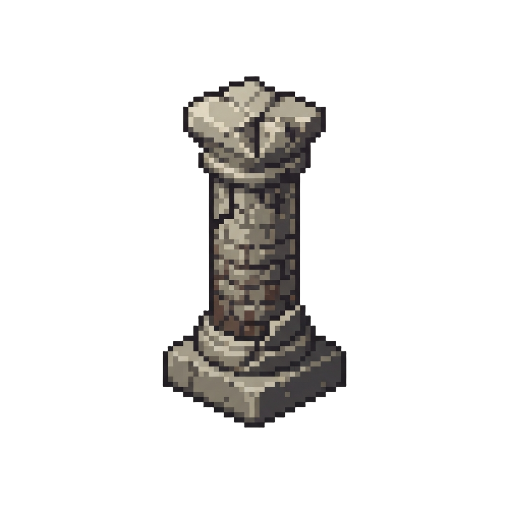 A Brittle Stone Archway Pillar