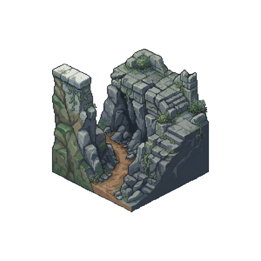 A Crumbling Ruin Ravine