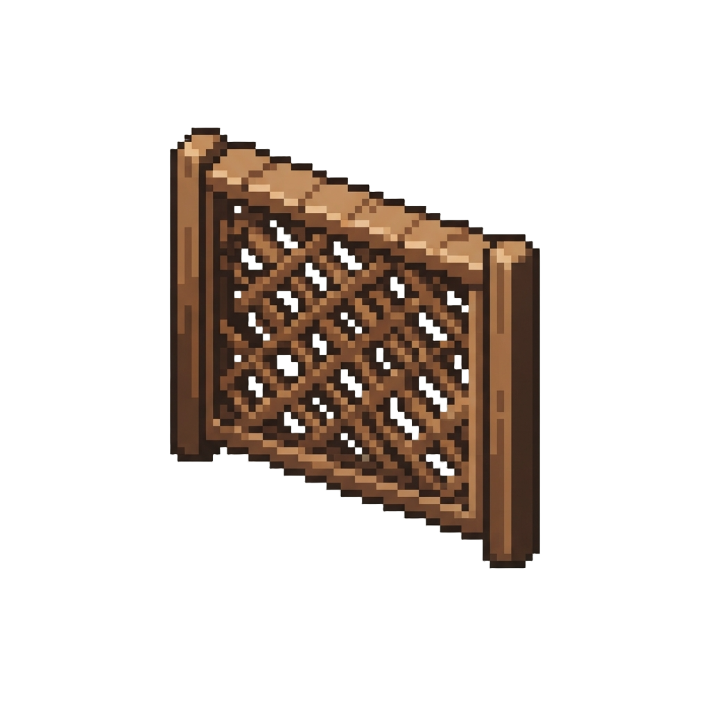 A Decorative Lattice Fence