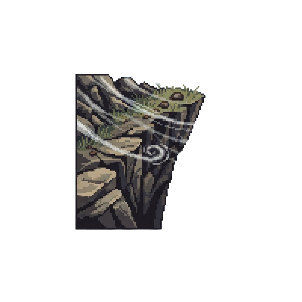 A Windy Cliffside Drop