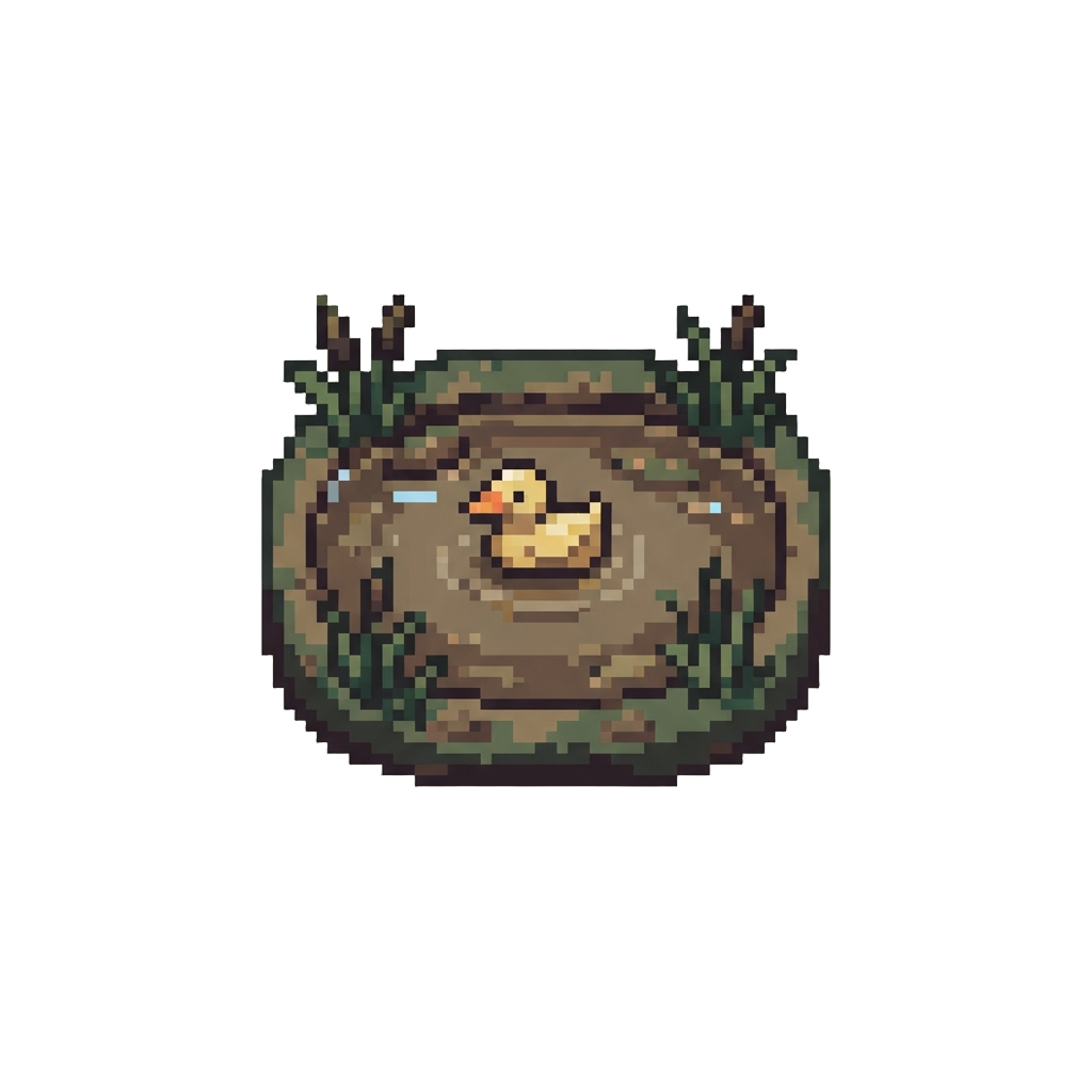 A Muddy Duck Pond