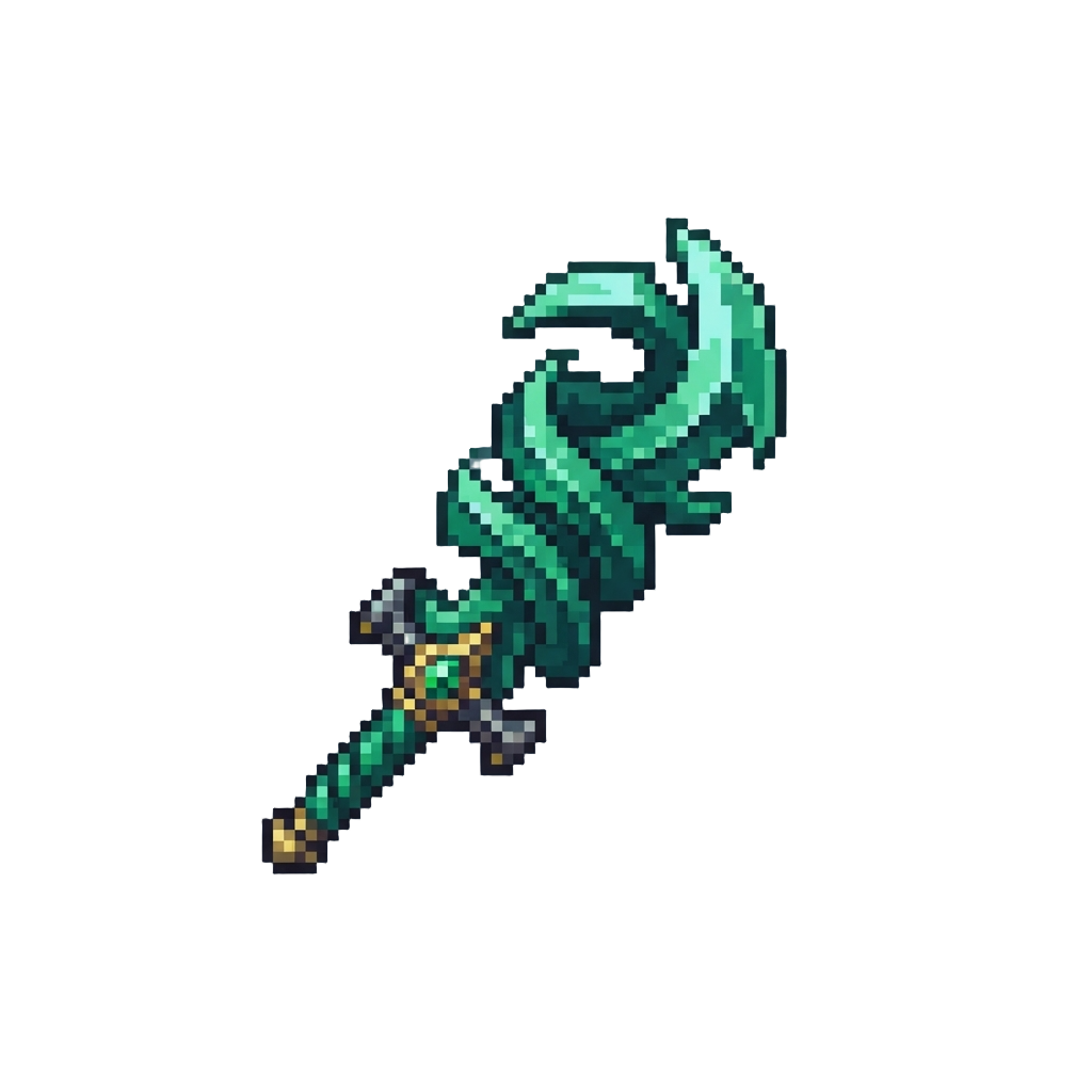 A Swirling Emerald Typhoon Blade