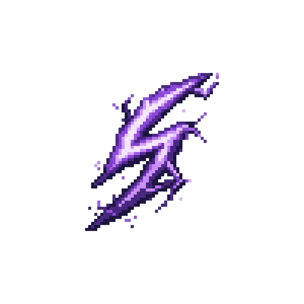 A Crackling Purple Lightning Surge