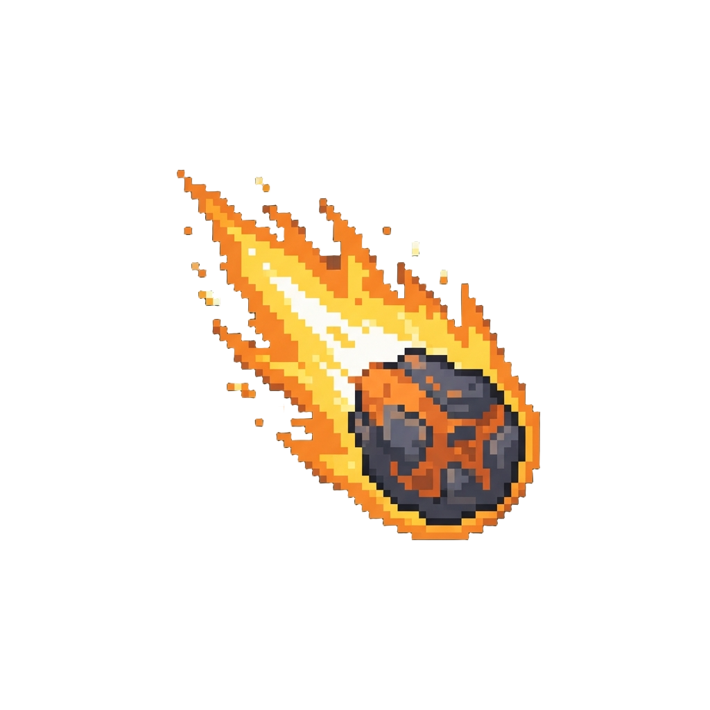 A Burning Fiery Comet Burst