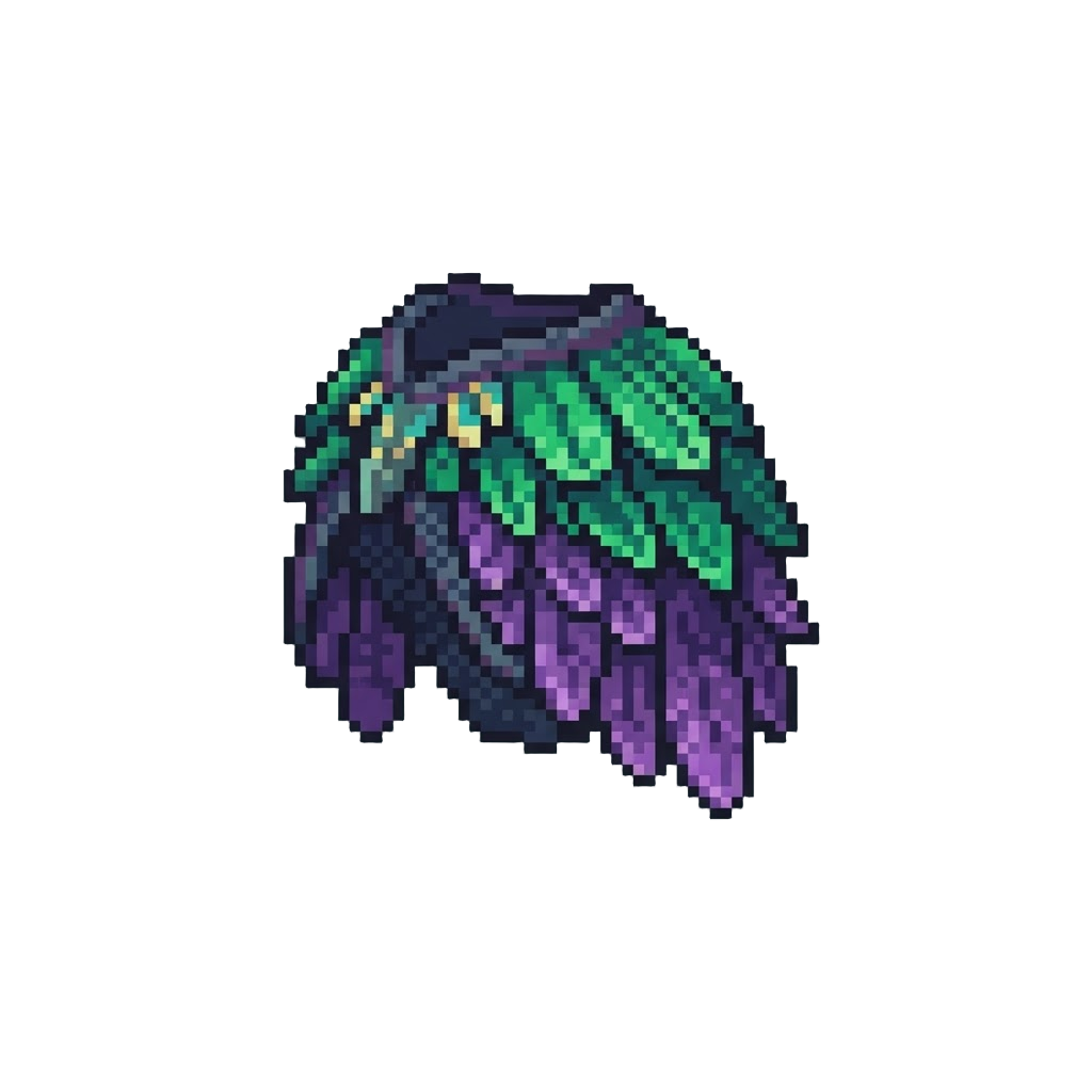 A Majestic Emerald-and-violet Macaw Feather Costume