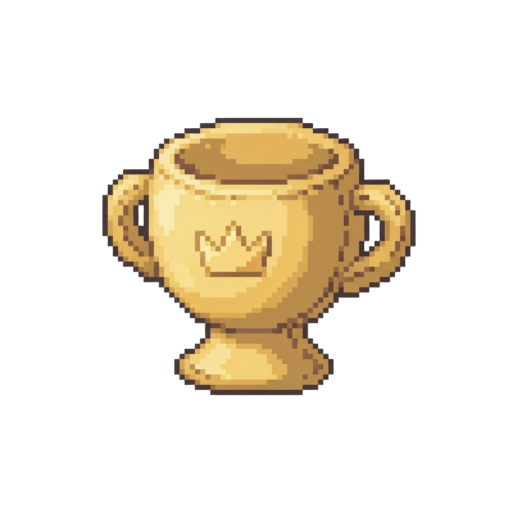 A Plush Golden Champion Cup