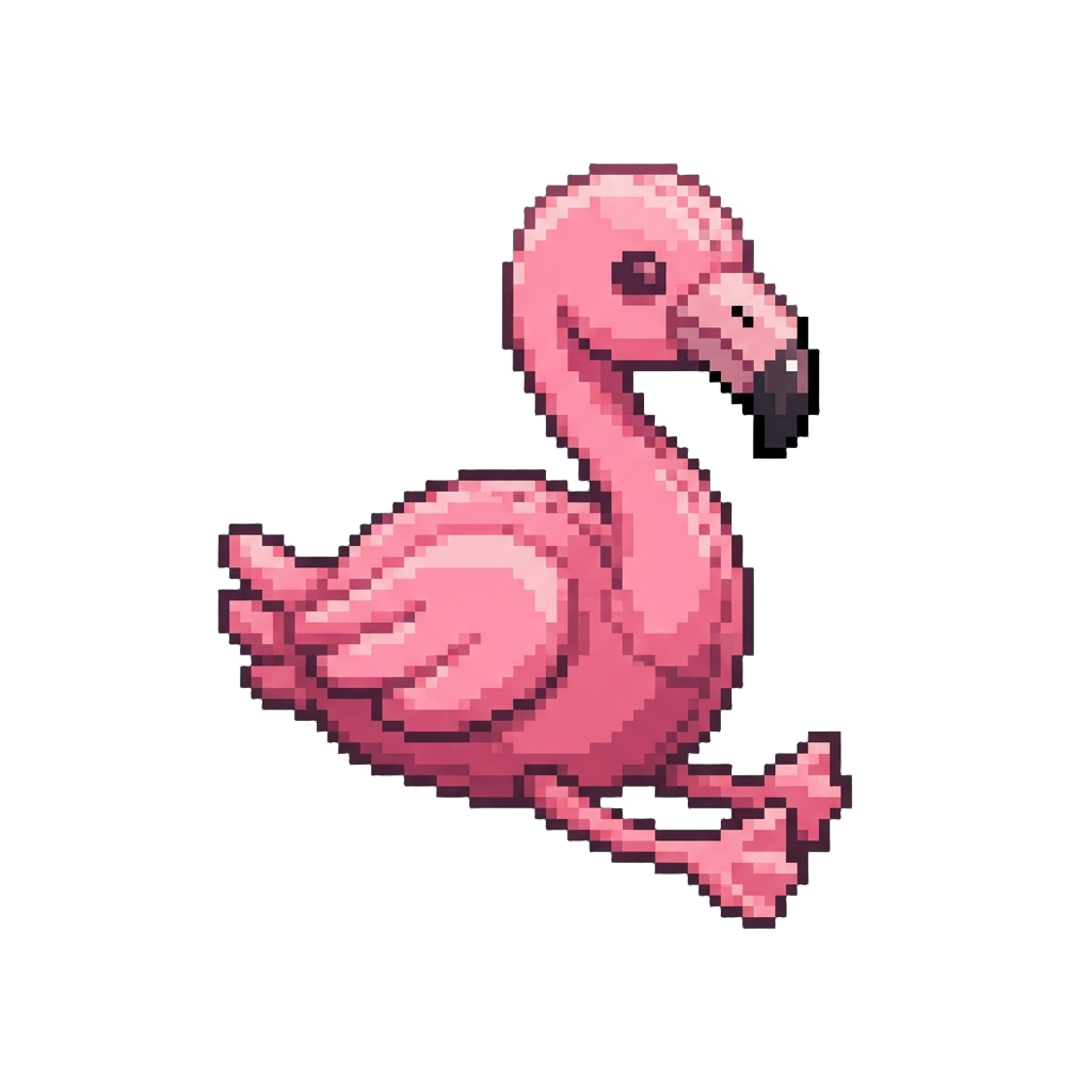 A Huge Pink Plush Flamingo