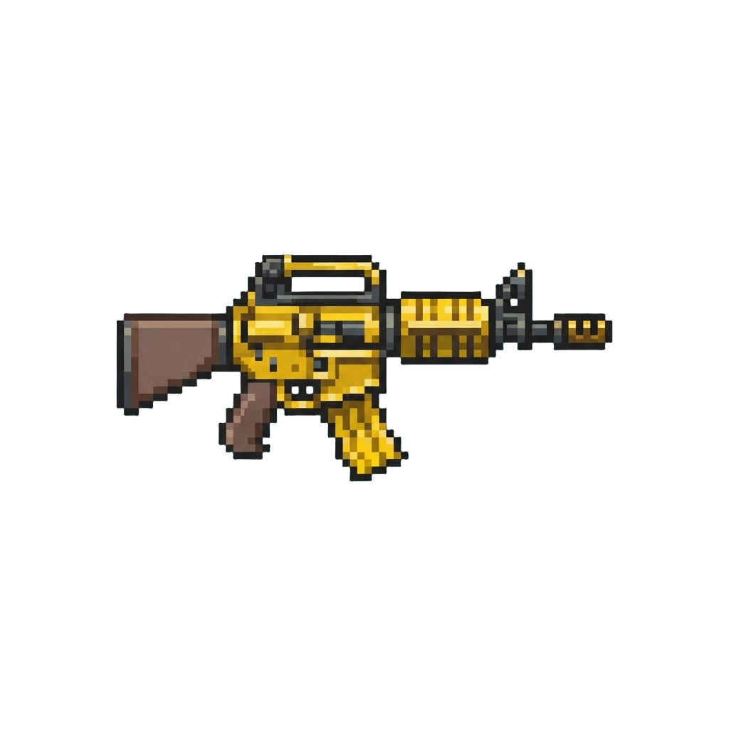 A Golden Legendary Assault Rifle
