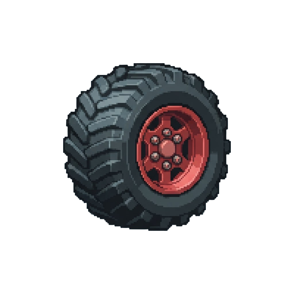 A Miniature Monster Truck Wheel