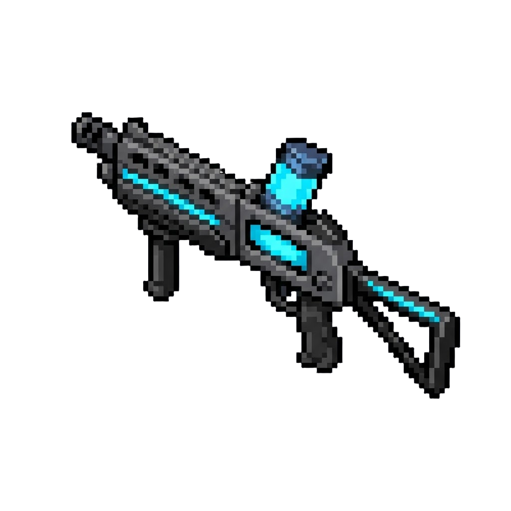 A Neon Rapid-fire Shotgun