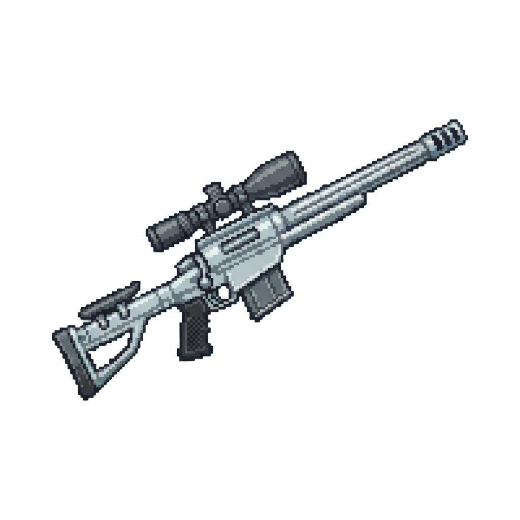 A Chrome Target Sniper Rifle