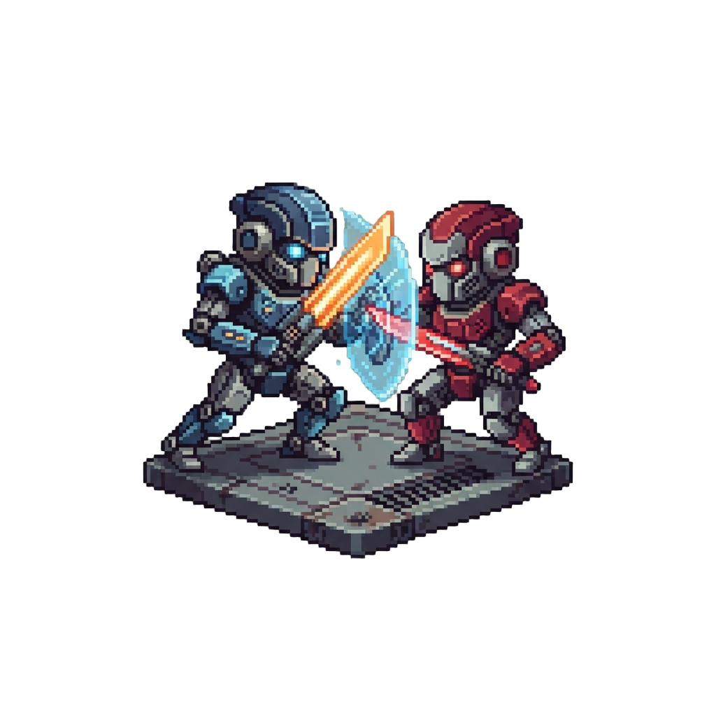 A Futuristic Robot Duel