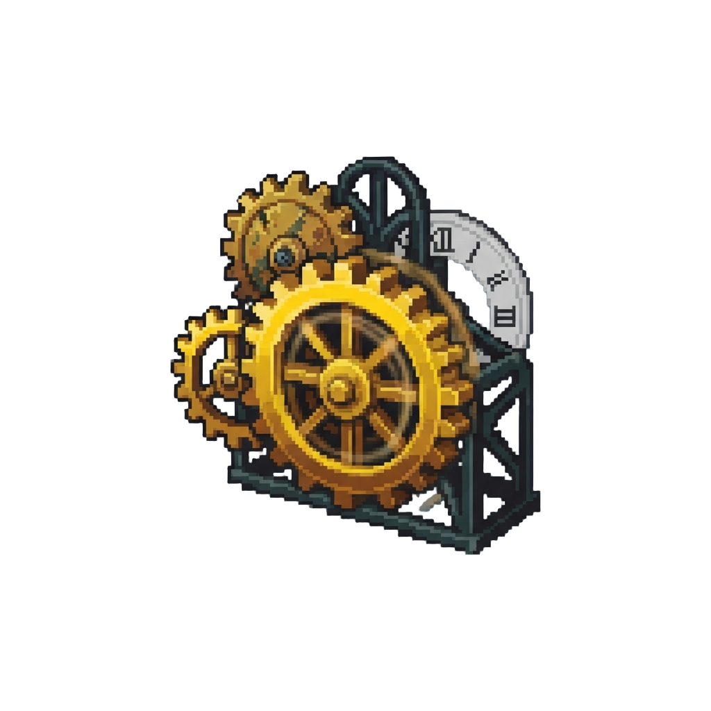 A Quirky Victorian Clocktower Interior with Spinning Brass Gears