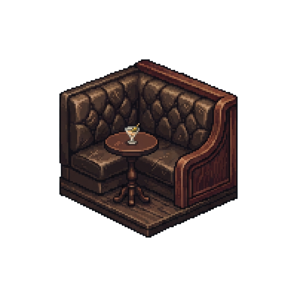 A Retro Underground Speakeasy Filled with Antique Leather Booths