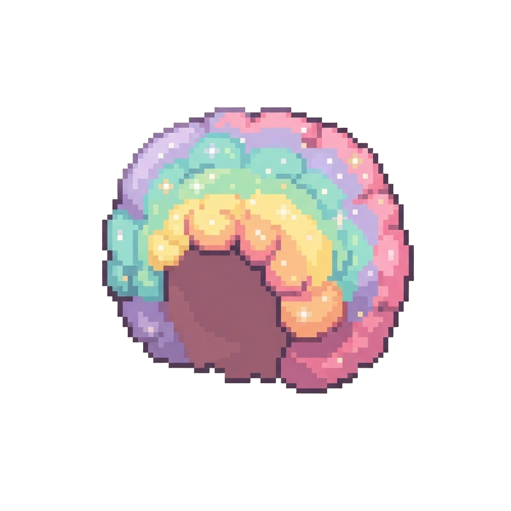 A Vibrant Pastel Rainbow Afro with Subtle Glitter