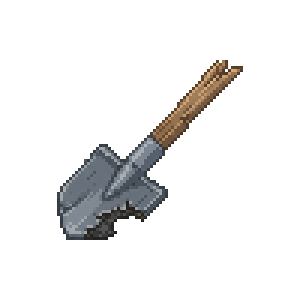 A Broken Wooden Shovel