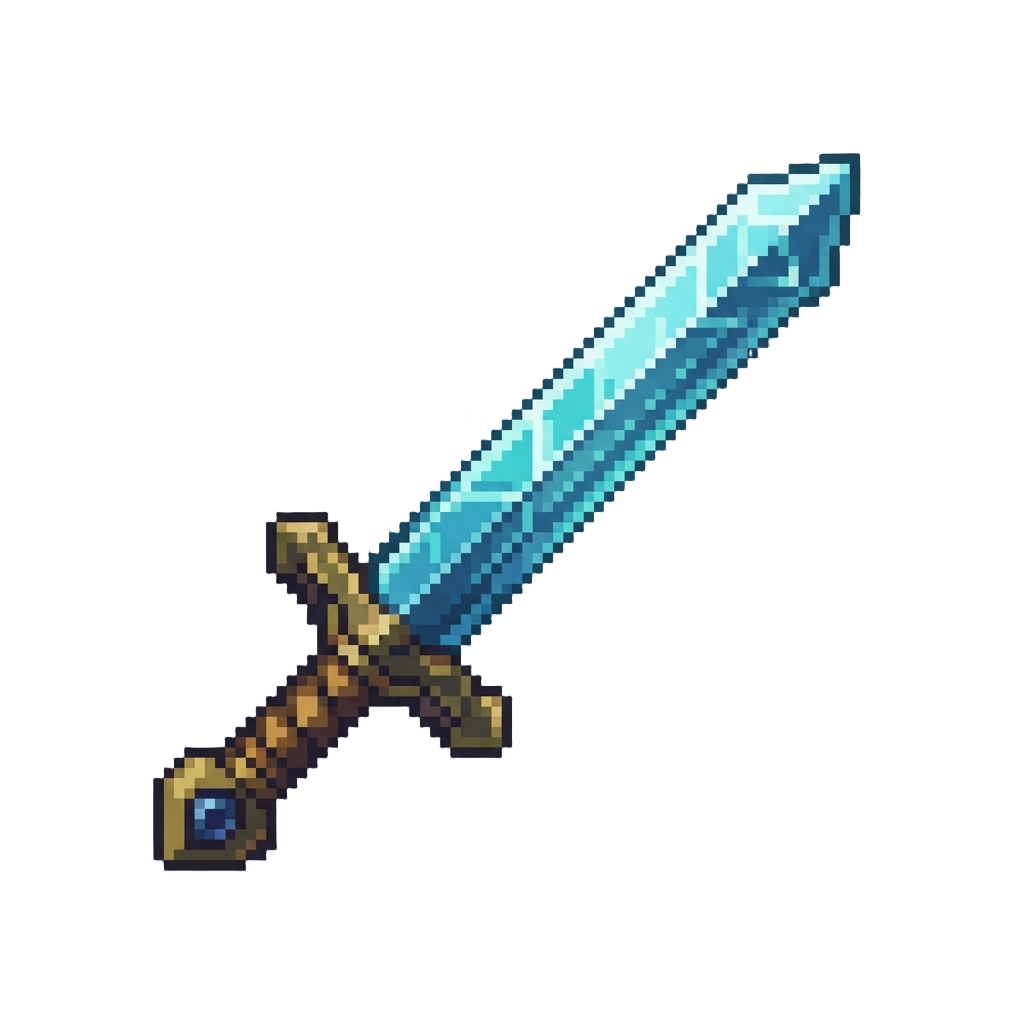 A Shimmering Enchanted Diamond Sword