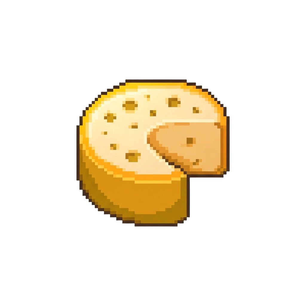 A Glowing Crescent Slice of Creamy Gouda