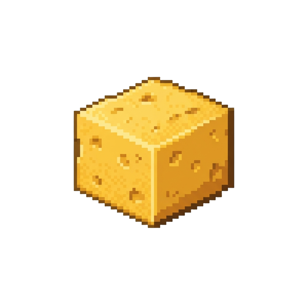 A Three-quarter Block of Rich Golden Cheddar