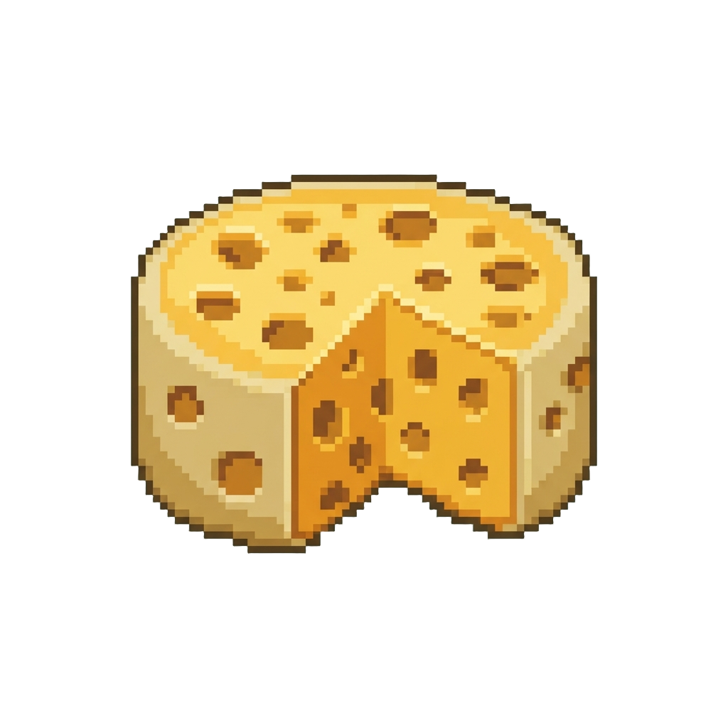 A Giant Glowing Full Wheel of Swiss Cheese