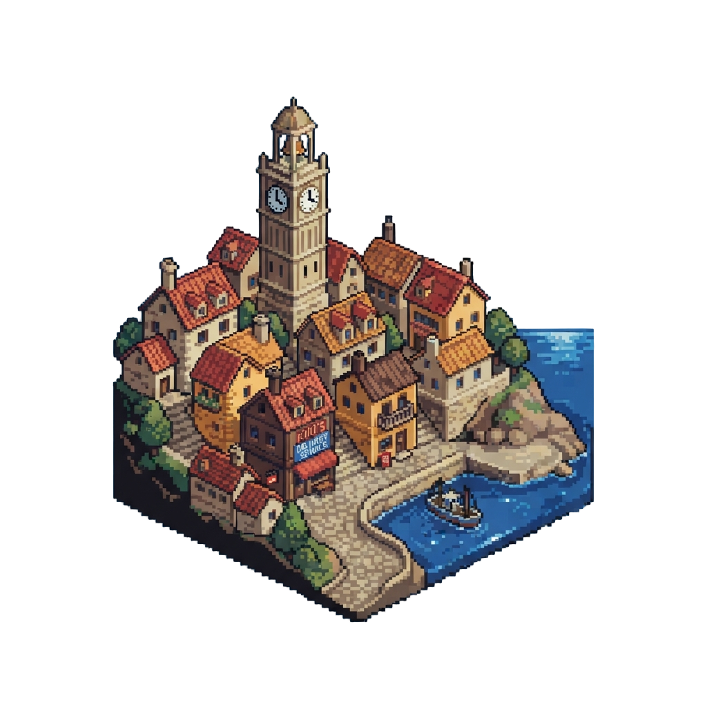 Kiki's Delivery Service Sunny Coastal Town of Koriko