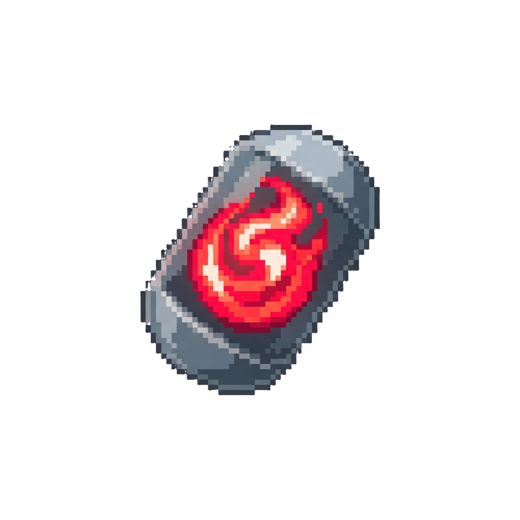 Glowing Neon Red Plasma Energy