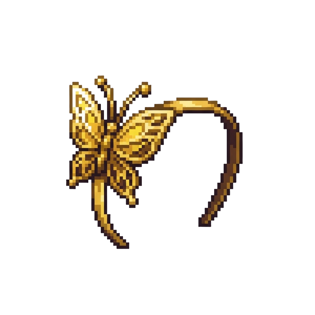 A Golden Butterfly Headband