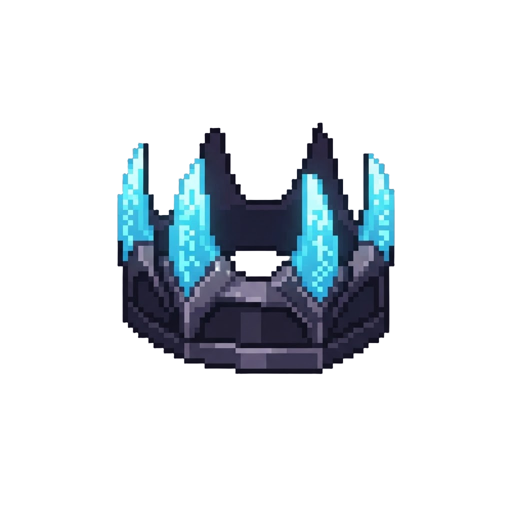 A Floating Dark-matter Crown with Glowing Rune Spikes