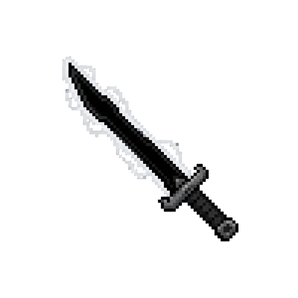 A Dark Darksaber Black Blade Edged with Crackling White Aura