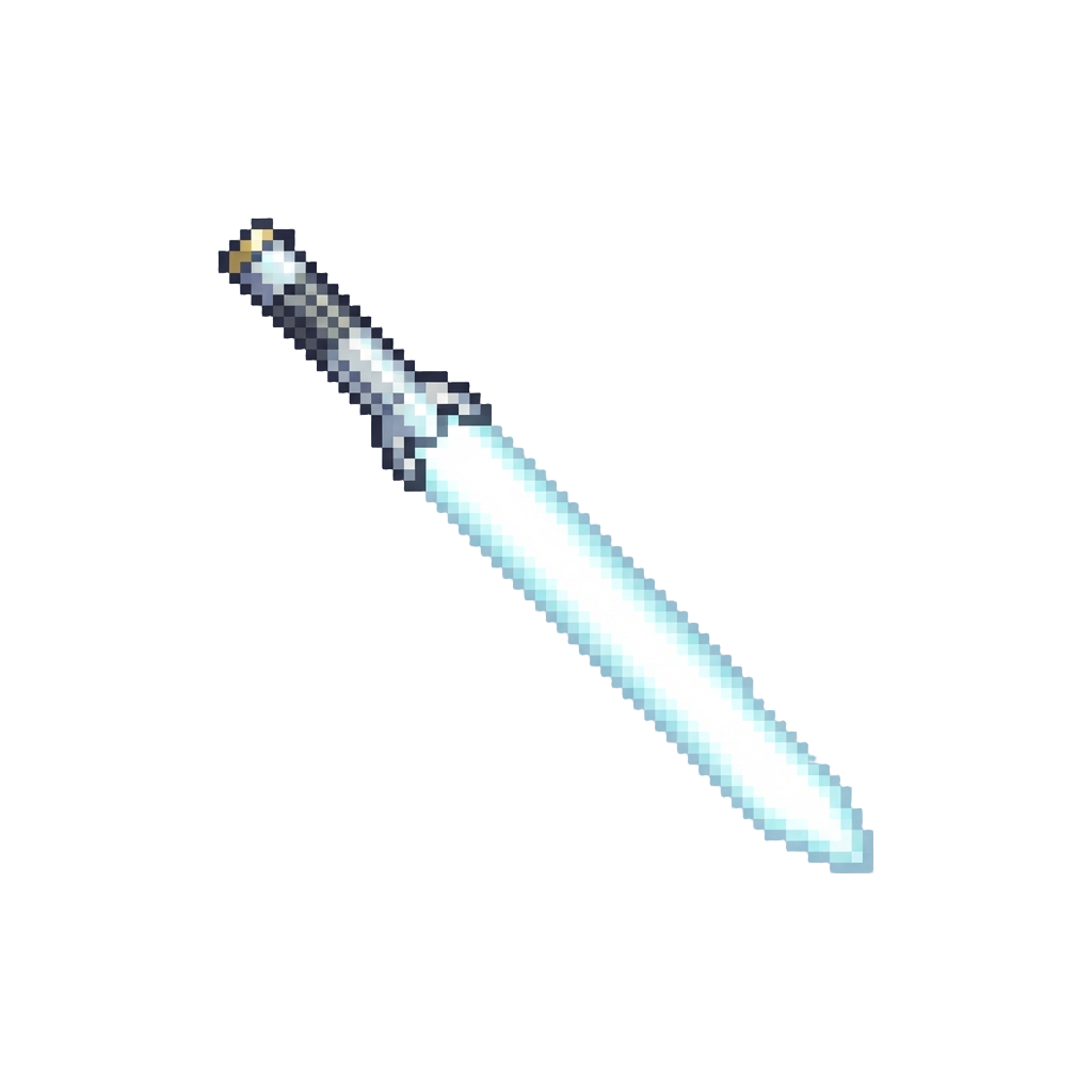 A Pristine White Energy Blade Glowing with Unyielding Purity