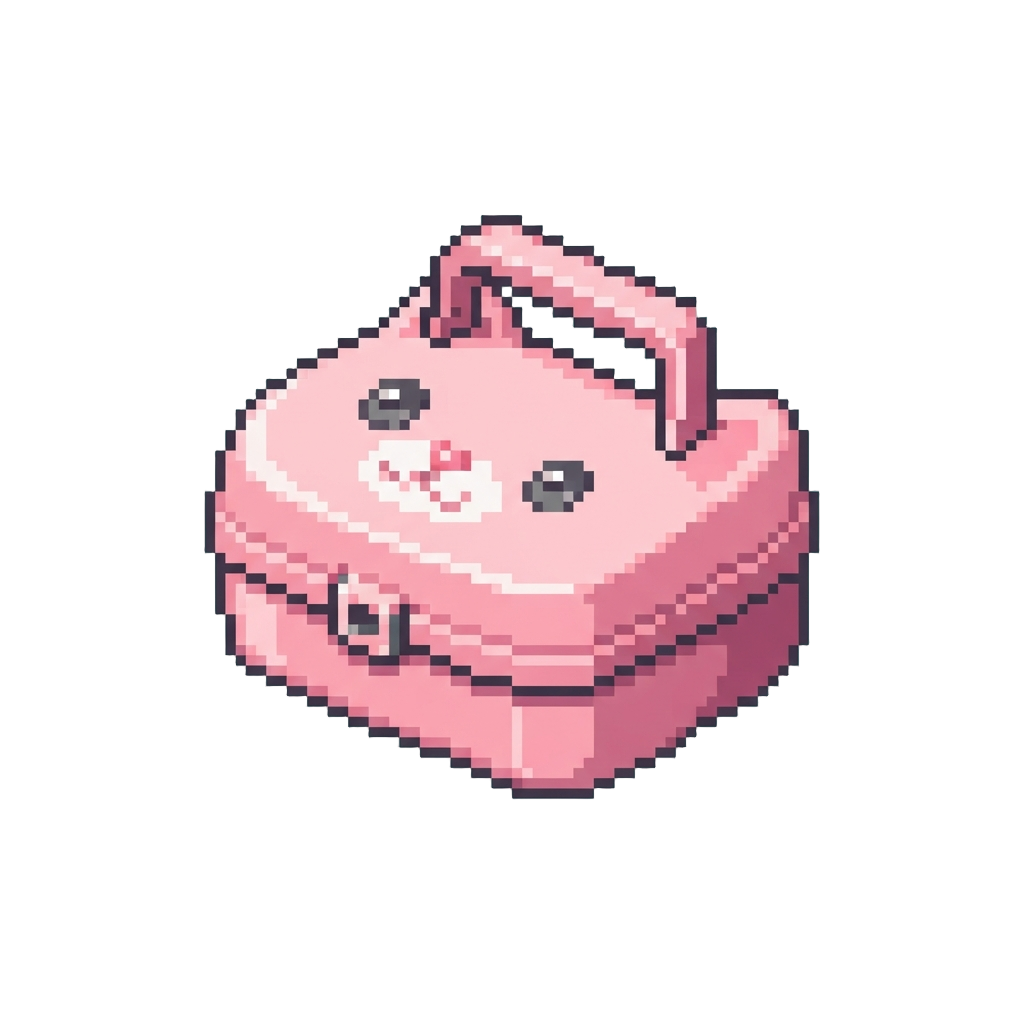 A Pastel Pink Kitten Lunchbox