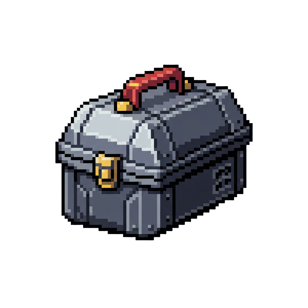 A Retro Shiny Metallic Space Lunchbox