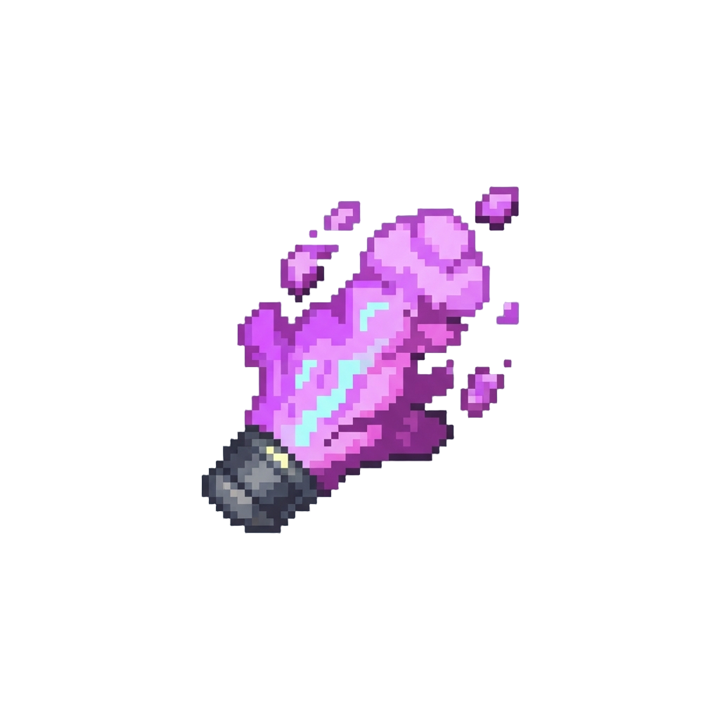 A Neon Purple Smoke Trail Eruption