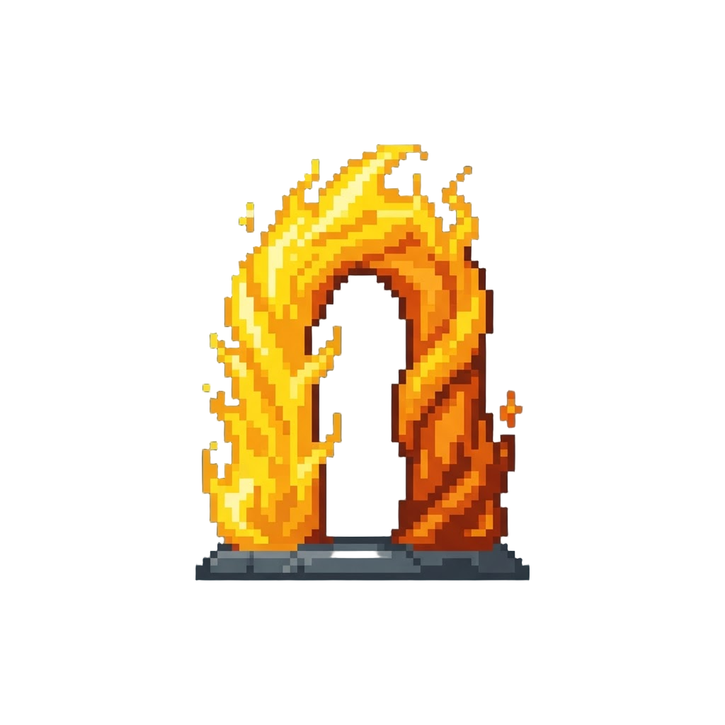 A Towering Arch of Blazing Golden Fire