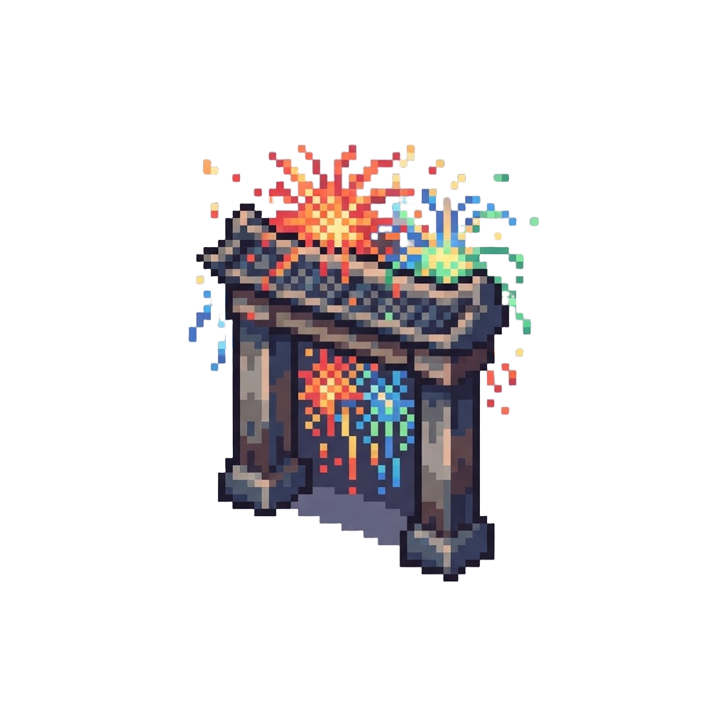A Colossal Exploding Fireworks Gate