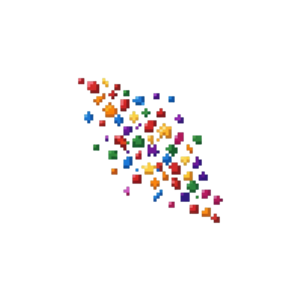 A Cascade of Confetti Drops