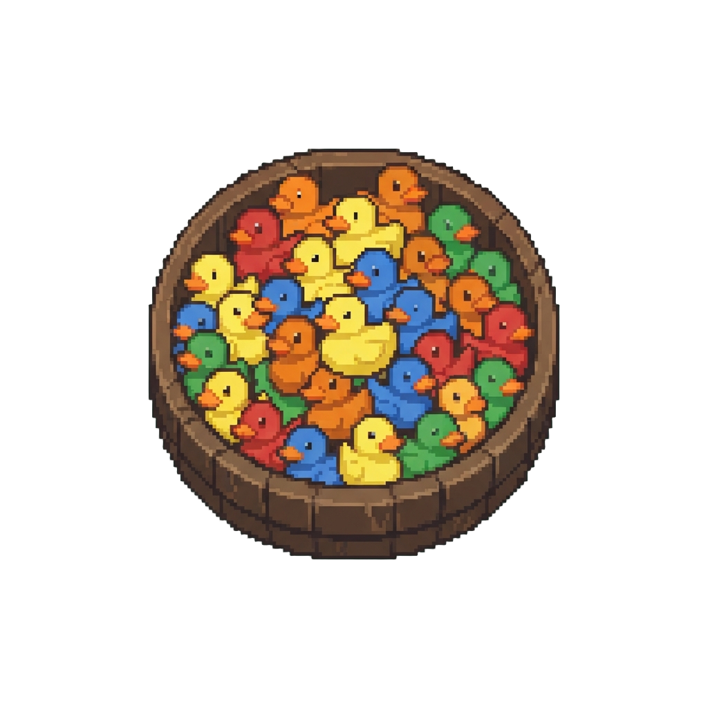 A Oversized Pit of Colourful Rubber Ducks